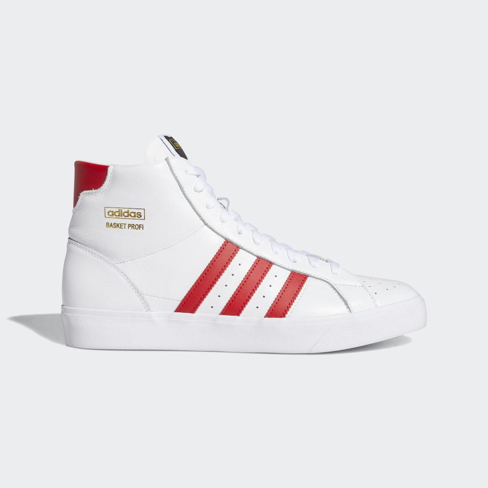 Originals Adidas Basket Profi Dama Romania - Albi/Rosii Inchis/Aurii Metal FW3107